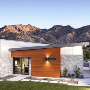 Timber and Twilight: A Desert Dwelling Delight