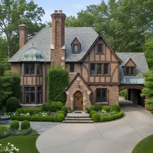 Verdigris-Domed Brick Tudor Hideaway