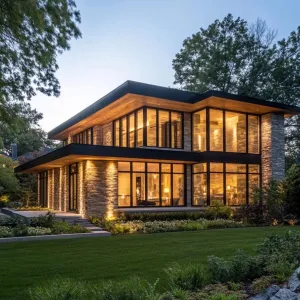 Glass-Embraced Woodland Retreat