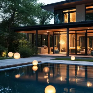 Floating Lighted Spheres