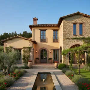Golden Stonework Courtyard Haven