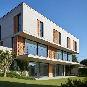 Perforated Concrete Lantern Villa