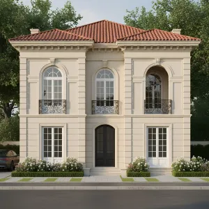 Mediterranean Revival Townhouse Elegance