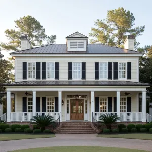 Porch-Forward Lowcountry Colonial Poise