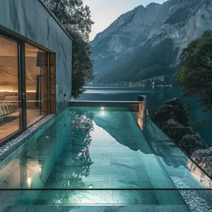 Infinity Pool Glass Cabin