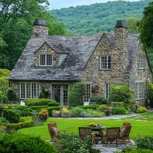 Charming Stone Cottage Amid Lush Foliage