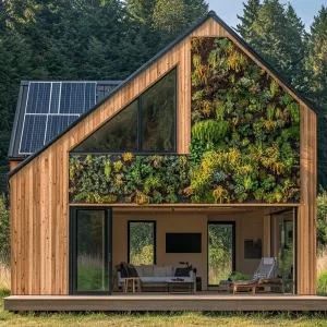 Green Living Walls With Solar Panels