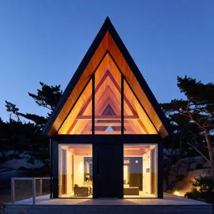 Glowing Glass Gable Cabin By Cliffs