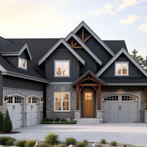 Gable Glitz and Wood Whimsy