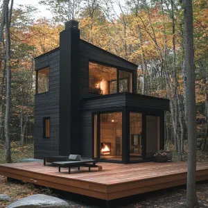 A Cozy Forest Abode with Modern Charm