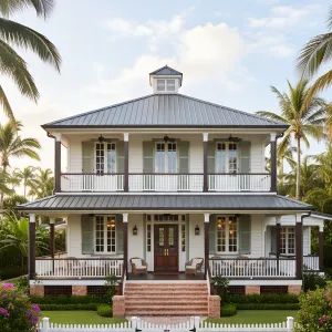 Shuttered Breezeway Plantation House