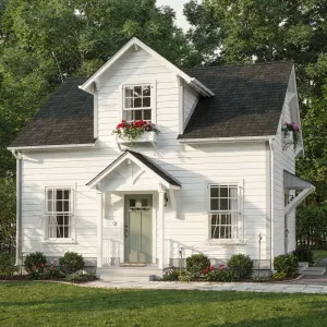 White Shiplap Nest With Garden Glow