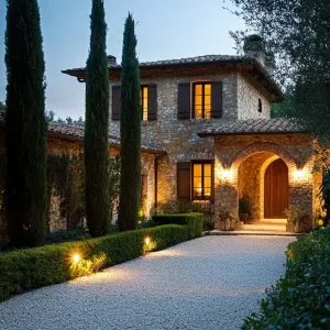 Charming Stone Cottage by Moonlight