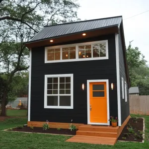 Bold Black Box with a Pop of Orange