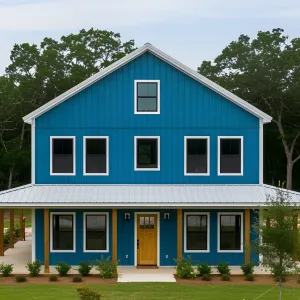 Blue Barndo Bonanza: The Azure Abode