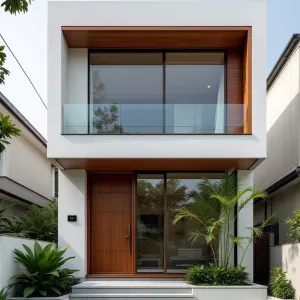 Minimalist Cube Amidst Urban Greens