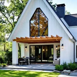 A-Frame Oasis with a Pergola Charm