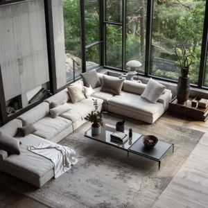 Soft Grey Living Room Rug