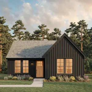 Nocturnal Nook With a Timbered Smile