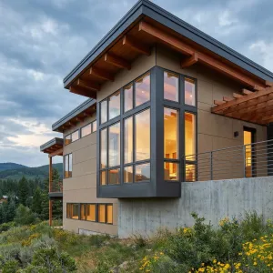Warm Vista House On Steep Slope
