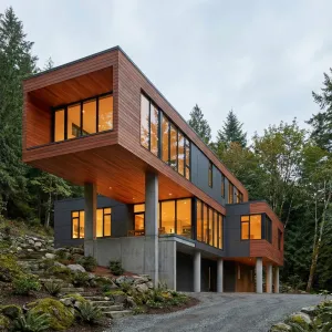 Hillside Skybridge Forest Residence
