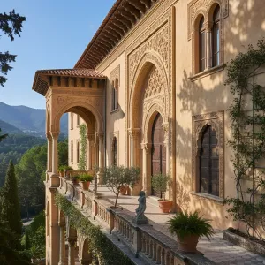 Moorish Revival Hillside Palazzo