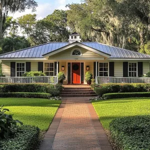 Serene Southern Stunner With a Fiery Red Door