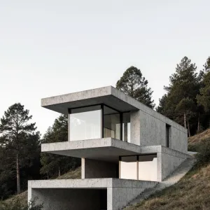 Concrete Haven Amidst the Pines