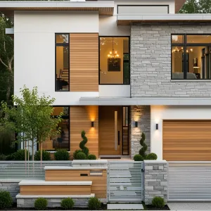 Stylishly Stacked with Wooden Warmth