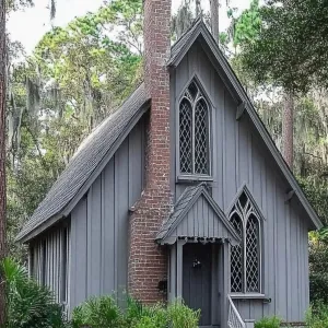 Gothic Charm Amidst Whispering Pines