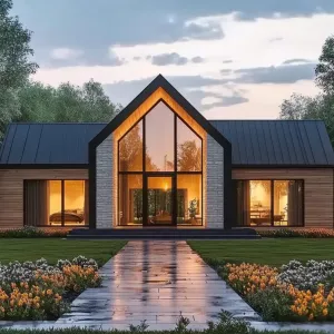 A Cozy Glow: The Modern One-Story Delight