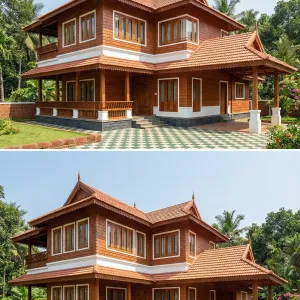 Tropical Kerala Veranda Courtyard Homefront