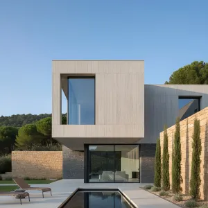 Floating Monolith Courtyard Villa