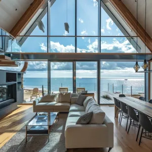 Open-plan A-frame With Retractable Walls