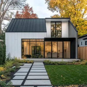 Contemporary Haven Nestled in Autumn’s Embrace