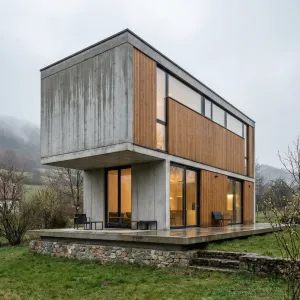 Meadow Vista Timber Concrete House