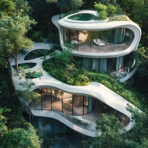 Space-Themed High-Tech Mansion