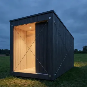 Fieldbound Charred Timber Lightbox Cabin