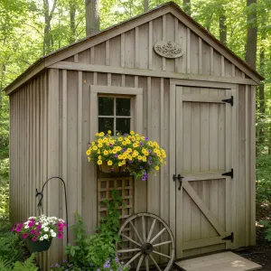 Woodland Wheelbarrow Window-Box Shed