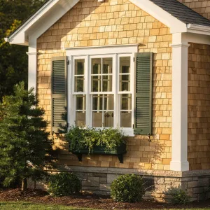 Sunwashed Shingle Window Box Cottage