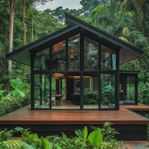 Glass Hideaway in the Emerald Wilderness