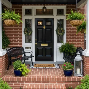 Stylish Sanctuary with a Jolly Jet Black Door