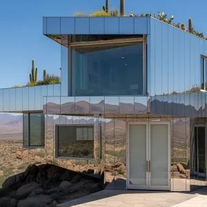 Desert Mirage Villa: Cacti and Reflections