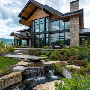 Glass Haven Among Rocky Cascades