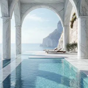 Marble Marvel Overlooking the Sea