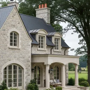 Chic Retreat: A Stone Symphony in the French Countryside