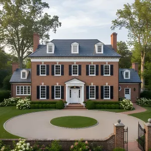 Slate-Mansard Brick Colonial Precision