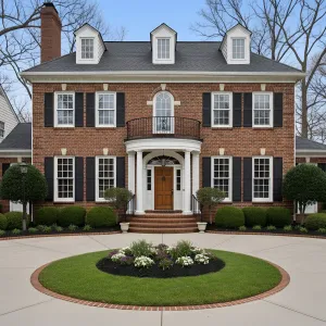 Arched Balcony Brick Colonial Showcase
