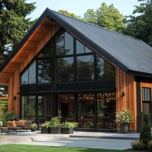 Rustic Haven with Panoramic Glass Views