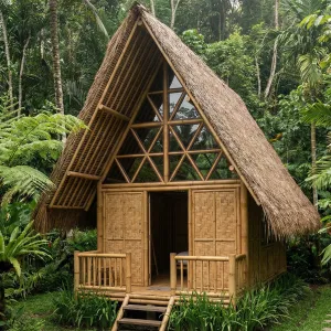 Triangular Bamboo Treetop Garden Cabin